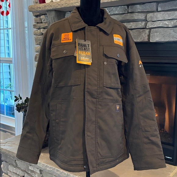 Ariat Rebar DuraCanvas Sherpa Linedwater repelinsulatedabrasion resist